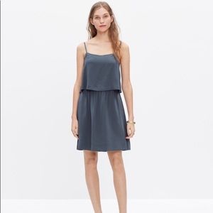 Madewell blue silk dress